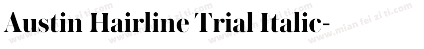 Austin Hairline Trial Italic字体转换